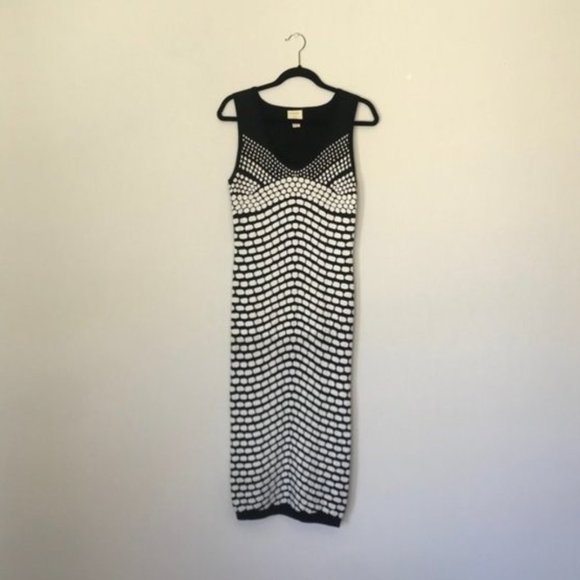 Nicole Miller Dresses & Skirts - Artelier Nicole Miller Monochrome Knit Midi Dress Size Large
